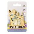 Metalinis suvenyrinis magnetas Vilnius ir Šv. Kristoforas